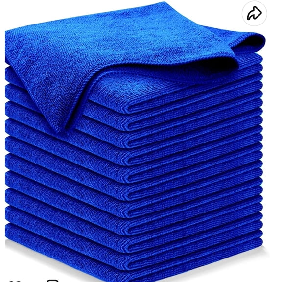 Towels microfiber 12x12 blue.48 pack