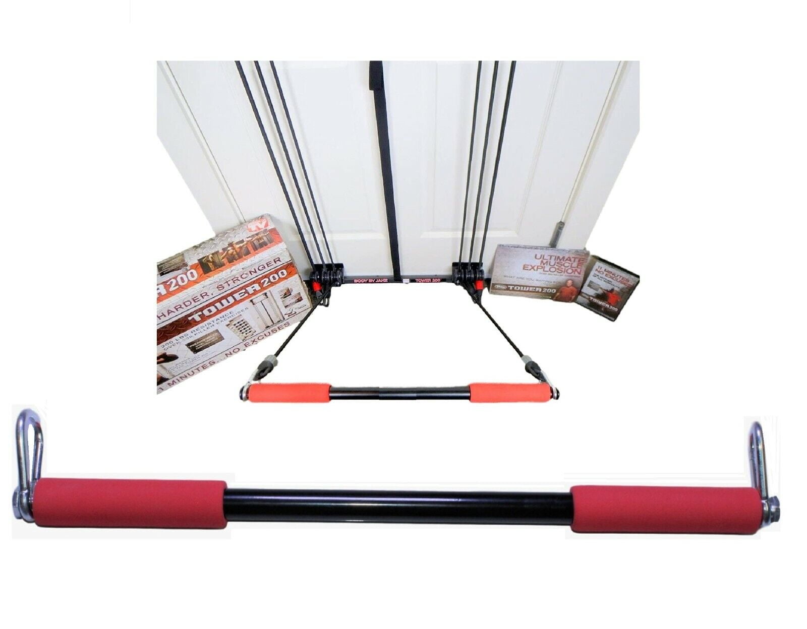 Tower 200 Universal Bar Grip Resistance Band Workout 18" Gym Training