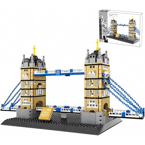 Tower Bridge Building Block Set 969 Pcs London Architecture Building Set for Adults & Teens Historic UK Landmark Model Kit Home Office Desk Decor Display Gift