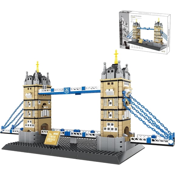Tower Bridge Building Block Set 969 Pcs London Architecture Building Set for Adults & Teens Historic UK Landmark Model Kit Home Office Desk Decor