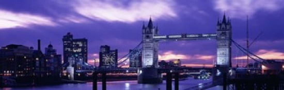Tower Bridge Landmark London England United Kingdom Canvas Art - Panoramic Images (18 x 6)