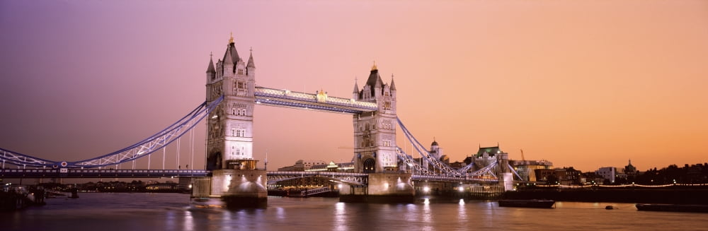 Tower Bridge London England Canvas Art - Panoramic Images (36 x 12)