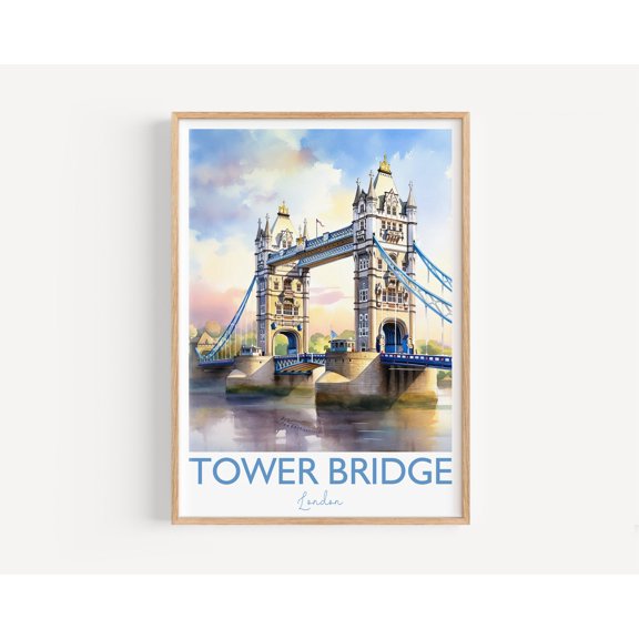 Tower Bridge London Travel Gift Wall Art Decor Unframed Paper Print
