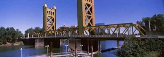 Tower Bridge Sacramento CA USA Canvas Art - Panoramic Images (36 x 13)