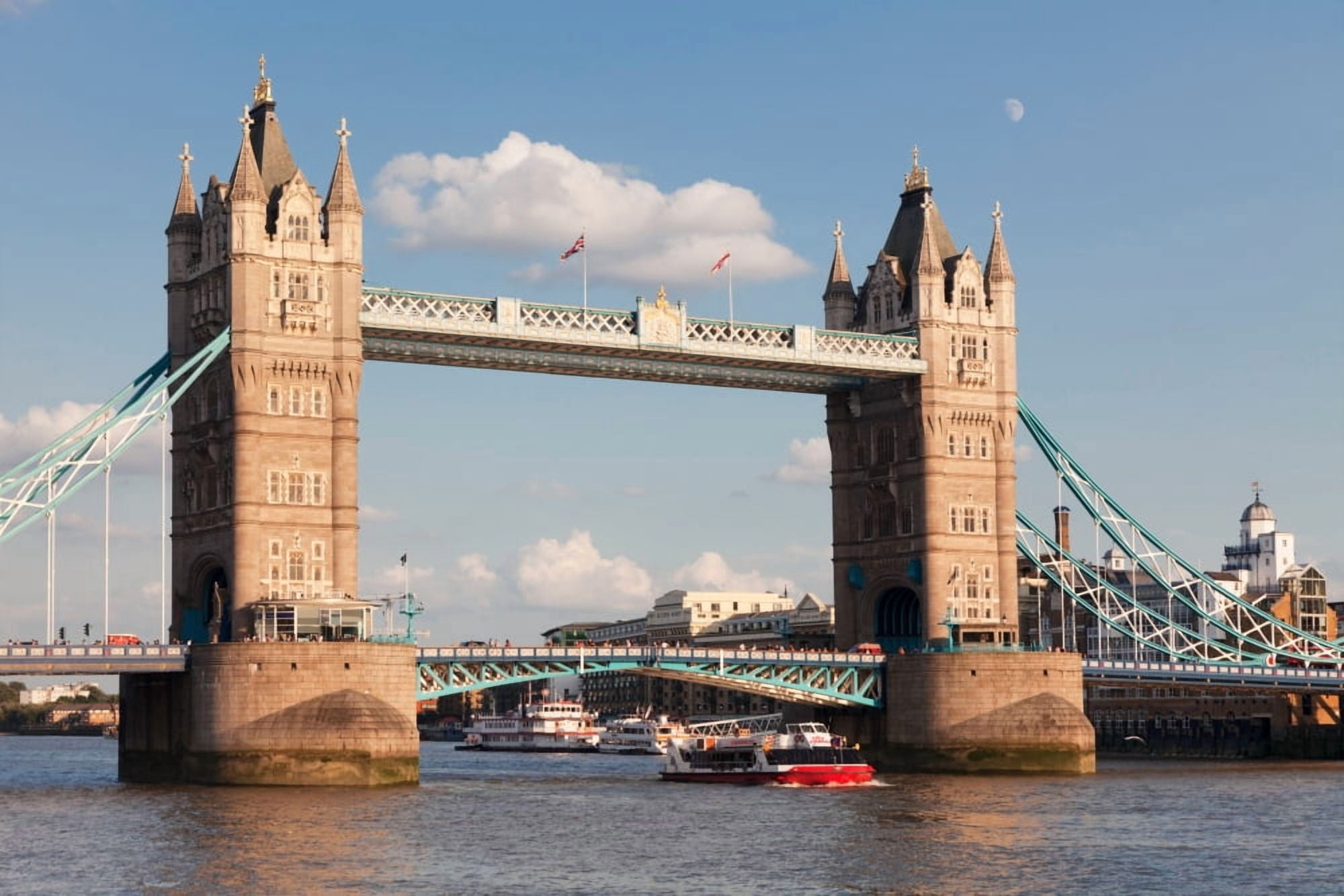 Tower Bridge Thames River London England Canvas Art - Panoramic Images (36 x 12)