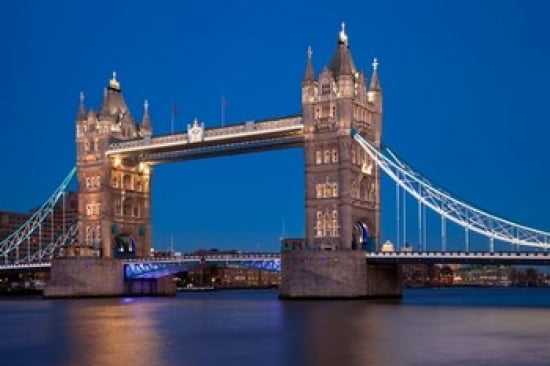 Tower Bridge and River Thames London England Canvas Art - Brian Jannsen DanitaDelimont (19 x 12)