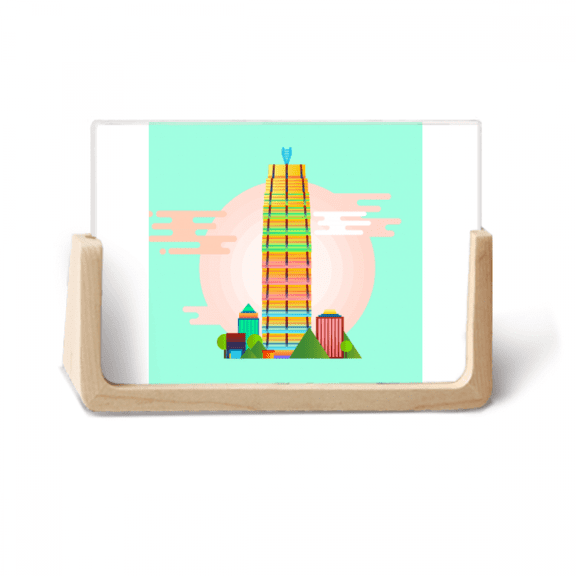 Tower Building Monument China Photo Wooden Photo Frame Tabletop Display