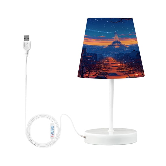 Tower Car Building in Night Desk Lamp LED Table Nightstand Lamps with 3 Color Temperatures for Home Bedroom Living Room Decor 8x12