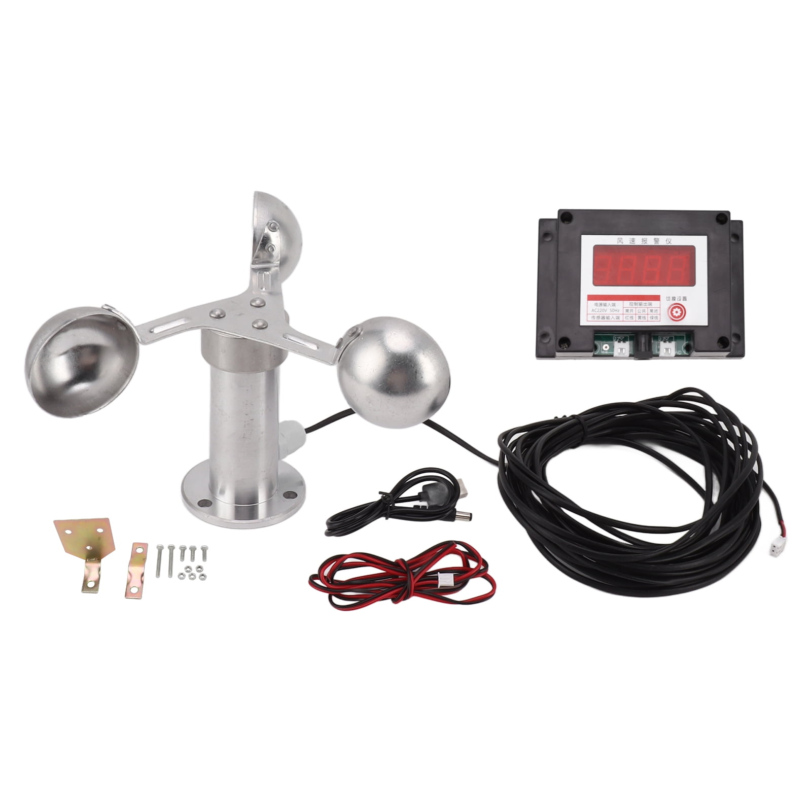 Tower Crane Anemometer Alarm Wind Speed Meter Weather Station Wind