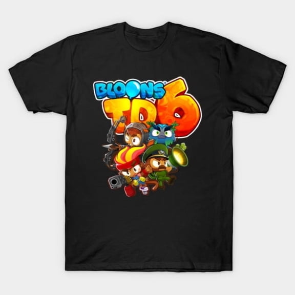 Tower Defense Monkey Game Logo Strategy Gaming Fan Graphic Unisex T-Shirt, up to size 5XL