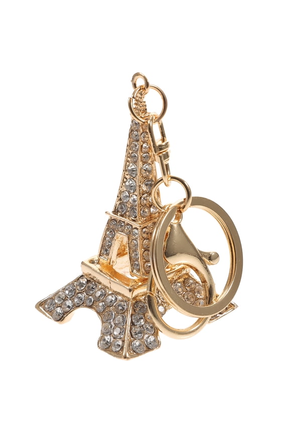 Keychain Keyring Pendant Crystal Souvenirs French Keychains Fashionable Paris Charms Hanging Ring Key Car