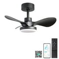 thumbnail image 1 of Tower Fan 24" Small Ceiling Fan with Light remote control ,Modern Low Profile black Ceiling Fan, 6-Speeds Quiet Reversible DC motor for Bedroom,Kitchen,Box Fan, 1 of 7