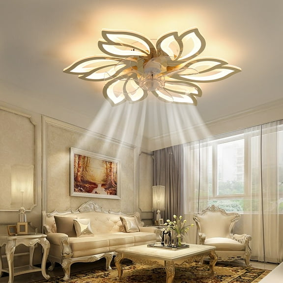 Tower Fan 25.5In Ceiling Fan Titanium Gold with Light, Remote Control 3-Colour Temperature, 6-Speed Fanlight,Pedestal Fan