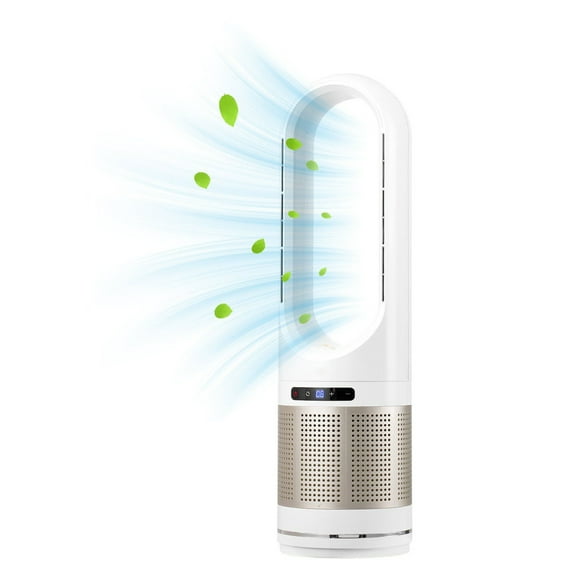 Tower Fan 34" Oscillating with Remote, 8H Timer, HEPA Filter, 16.4ft/s High Velocity Cool , Warm Air, All-Season Comfort for Bedroom, Living Room