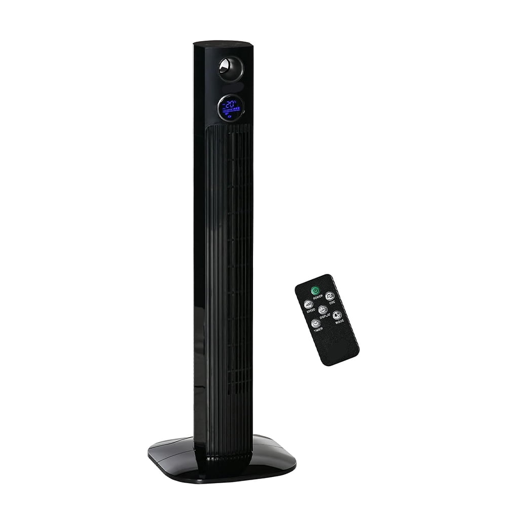 Tower Fan, 37.75" Portable Electric Oscillating Fan Bladeless Fan with Aroma Diffuser and 12H