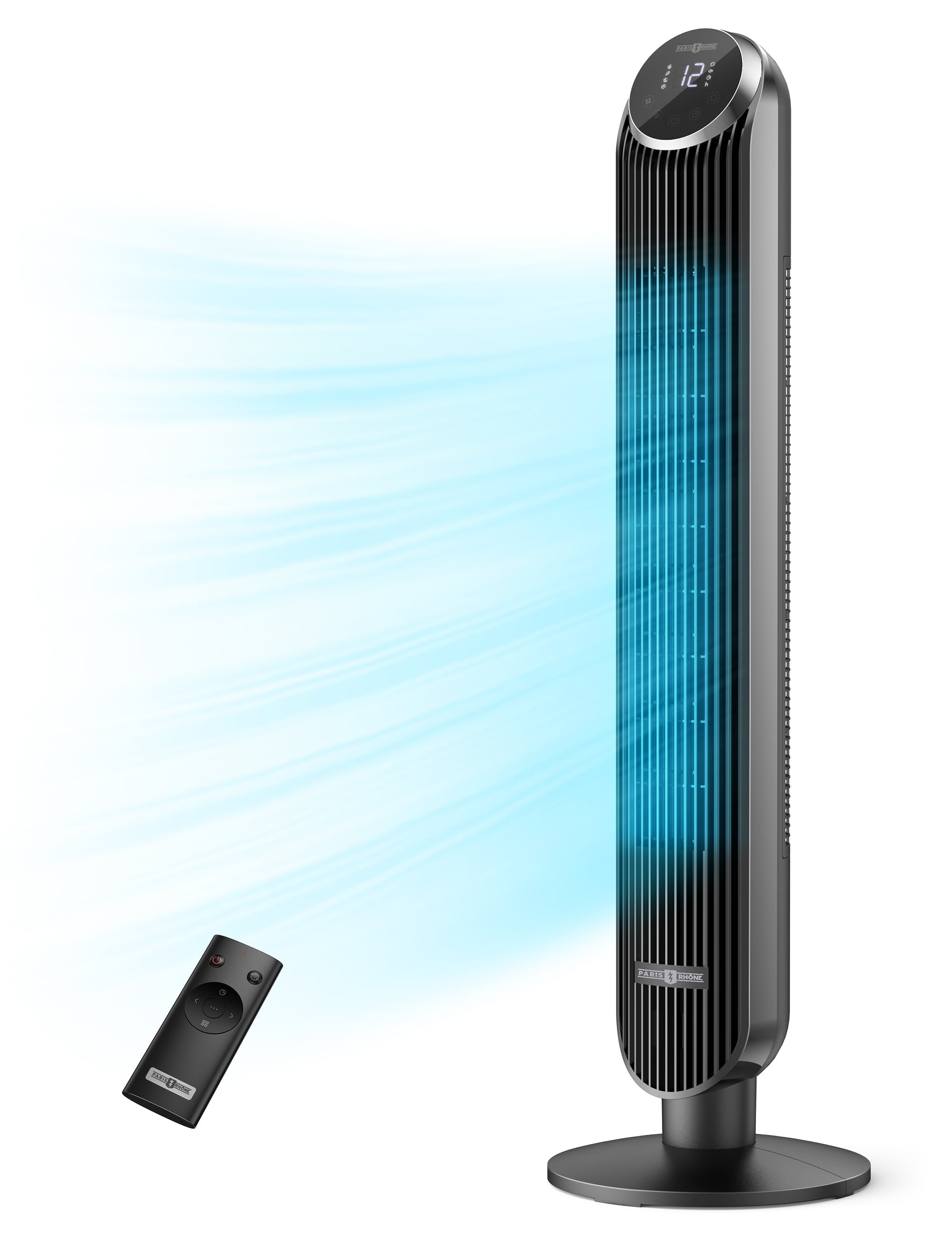 Tower Fan, 38” Oscillating Tower Fan with Remote, LED Display Cooling Tower Fan, Air Conditioner