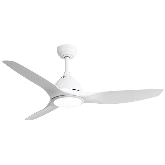 Tower Fan 52 Inch Modern Ceiling Fan with 22W LED Light, 3 ABS Fan Blades DC Motor White Ceiling Fan for Indoor,Box Fan