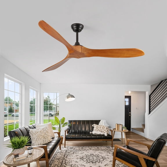 Tower Fan 60 in. Indoor Farmhouse Black Wood Ceiling Fan with Remote Control for Living Room or Patio,Box Fan