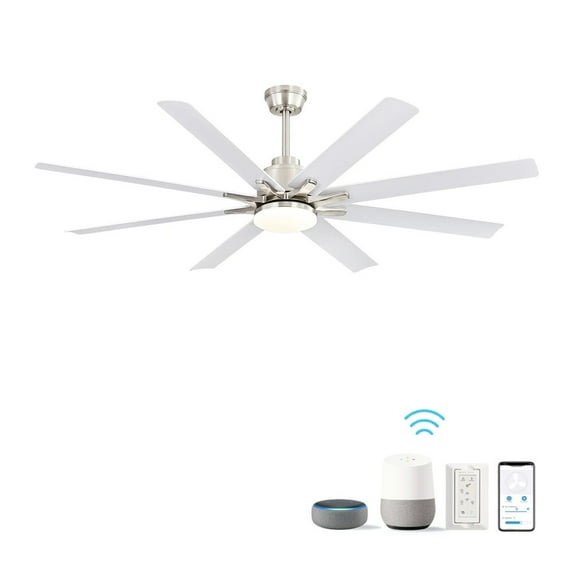 Tower Fan 66 Inch Modern Ceiling Fan With Dimmable Led Light 8 ABS Blades Remote Control Reversible DC Motor For Home Office,Pedestal Fan