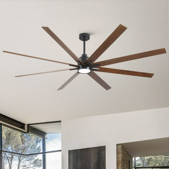 Tower Fan, 84" Black Lowe Profile Ceiling Fan with Light, Black Pedestal Fan,Metal,Solid Wood Box Fan, Electrical Appliances Fans 84" Black Lowe Profile Ceiling Fan with Light