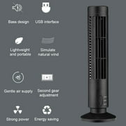 Tower Fan Adjustable USB Cooling Fan Standing Bladeless Floor Air Cooler for Home Office