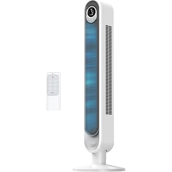 Tower Fan for Bedroom, 90 °   Oscillating Standing Fan, 30ft far, 28dB Quiet for Sleep, 6 Speeds, 4 Modes, 12H Timer, 42 Inch, Bladeless, Remote, for Home, Office, Room, Cruiser Pro T1