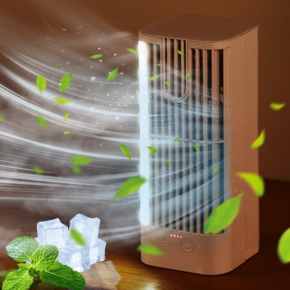 Tower Fan for Bedroom, Mini Oscillating Standing Fan with 28dB Quiet for Sleep, USB Small Portable Bladeless Room Cooling Fan With Night Light for Home, Desk, Office, Window, Indoor, Summer, 7.68inch