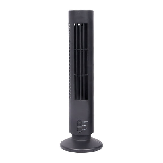 Tower Fan, Bladeless Fan, Mini Vertical USB Fan With Two Speed Settings, Compact Space Saving Design, Quiet Operation, White ABS Plastic, Portable And Safe For Home Office Use