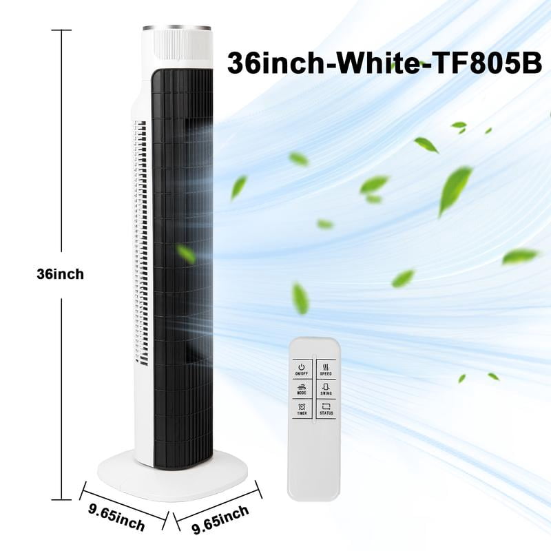 Fan Intouch Image Tower Fan, Oscillation Fan for bedroom, 24H Timer Quite Standing Fan ...