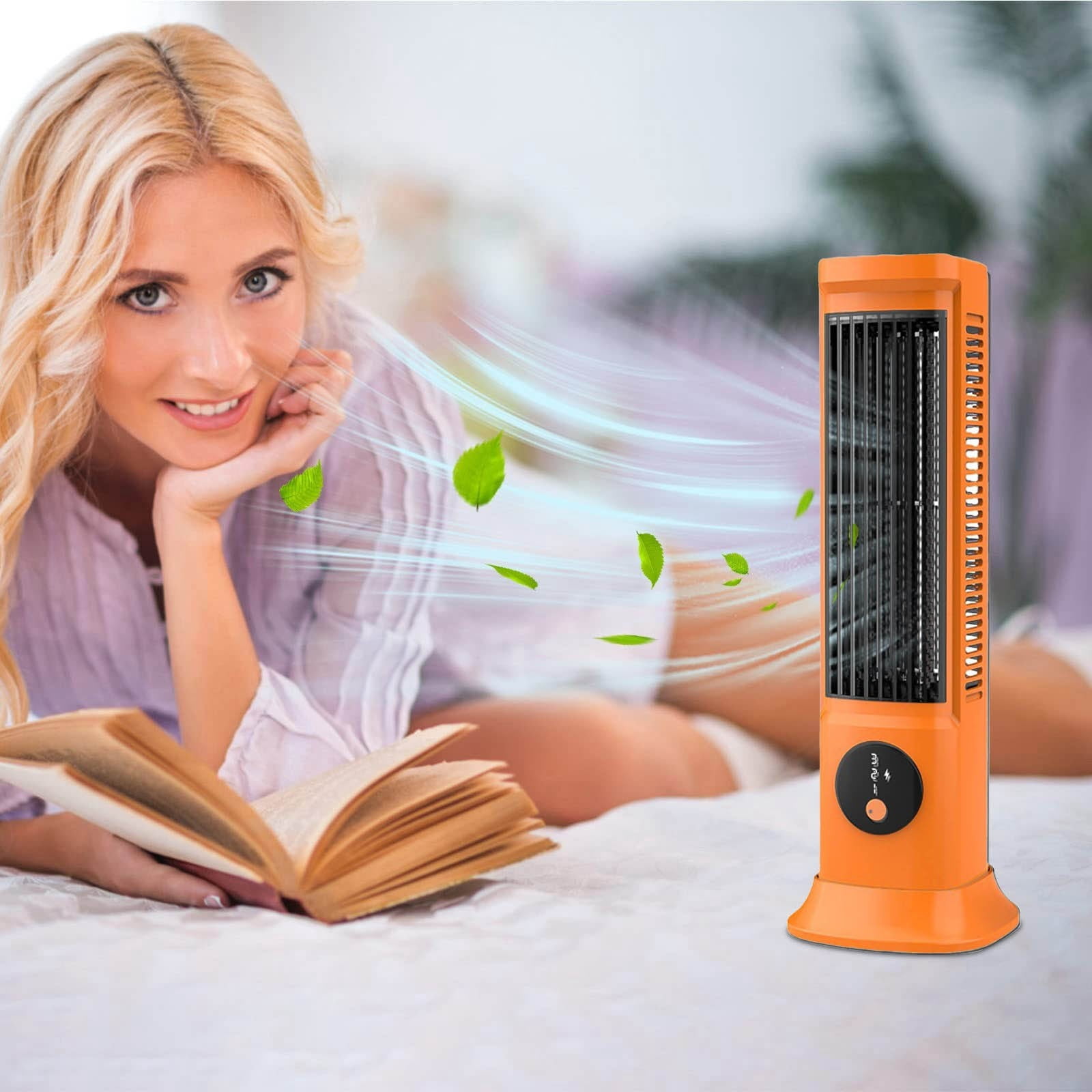 Tower Fan Quiet USB Desk Fan With 3 Wind Speeds Small Bladeless