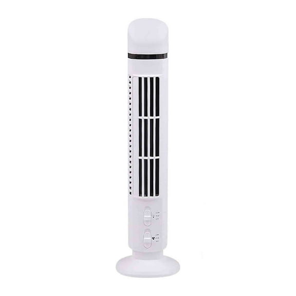 Tower Fan,USB Rechargeable Portable Fan Mini Leafless Tower Conditioner Small Fan 3 Speed,90°Oscillation 10-15 Working Hours Portable Desk Fan for Bedroom Home and Office