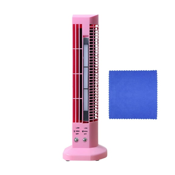 Tower Fan for Bedroom, 11.8 inch, Bladeless Indoor Fan, Portable Stand Fan, USB Desktop Fan Quite Indoor Living Room Bedroom Mini Tower Fan