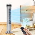 thumbnail image 1 of Tower Fan for Home, 64° swivel Standing Floor Fan with Remote, Bladeless Fan Cold Air Quiet, 5 Speeds, 4 Modes, LED Display, Gray, 1 of 9