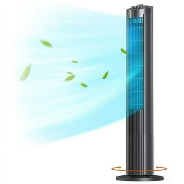 Tower Fans, 36" Cooling fans for home, 90° Oscillating Tower Fan, Auto-off Timer,3 Speed Standing Fans, Black