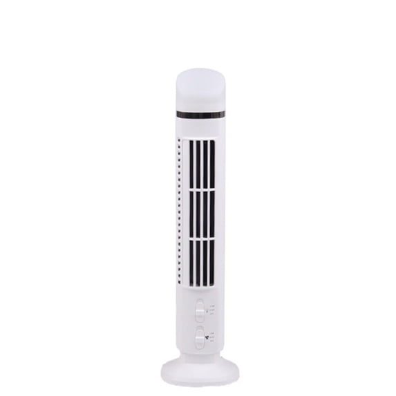 Tower Fans That Blow Cold Air, Portable Air Conditioner USB Personal Mini Cooler, Oscillating High Velocity Tower Fan with 2 Speeds, White