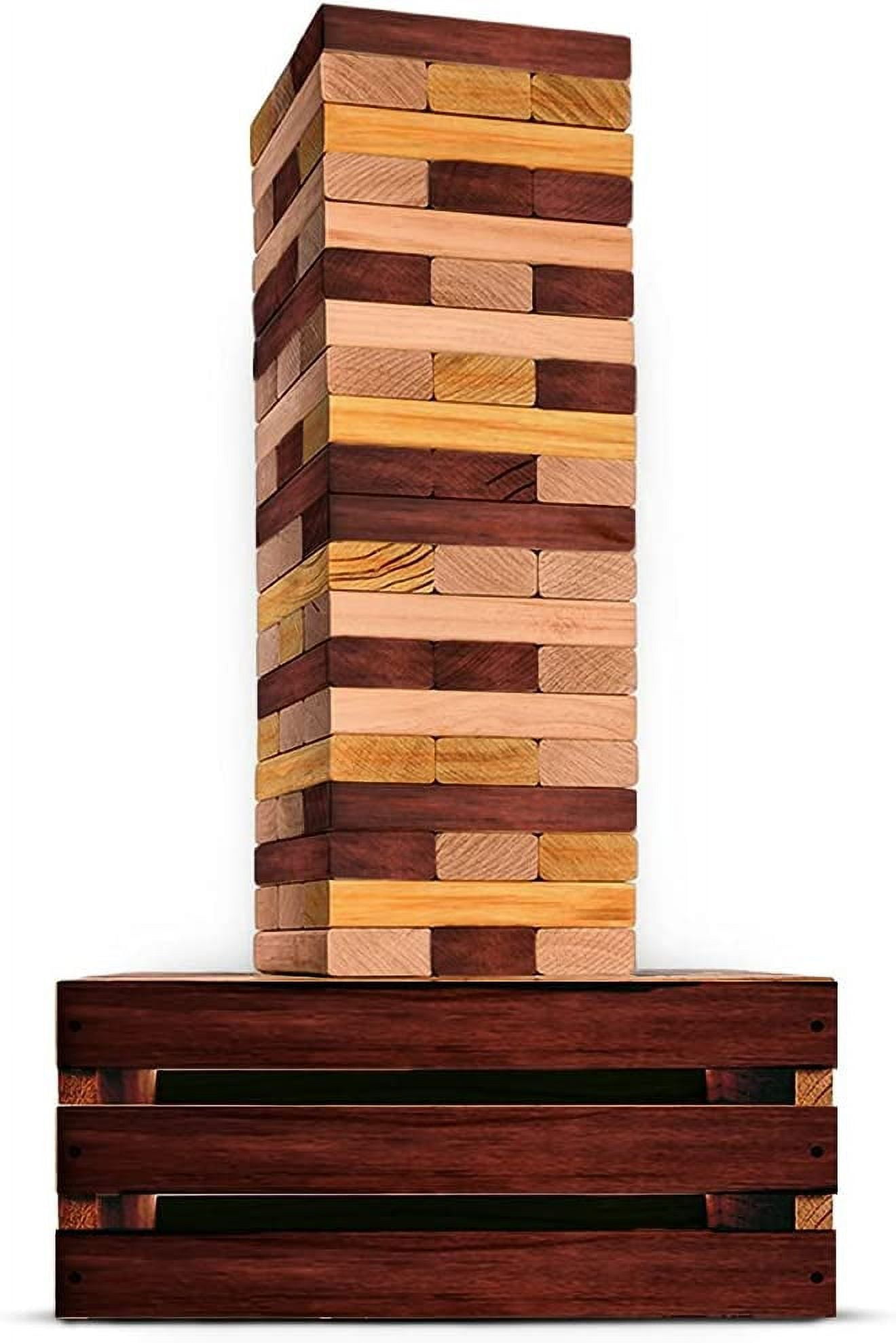 Tower Game with Weather Resistant Design and  Blocks