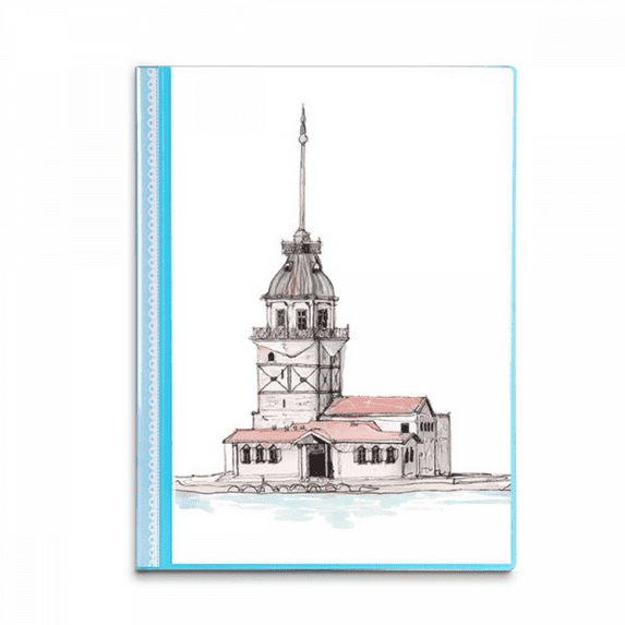 Tower Istanbul Turkey Book Sheet Protectors Portfolio Binder Folder
