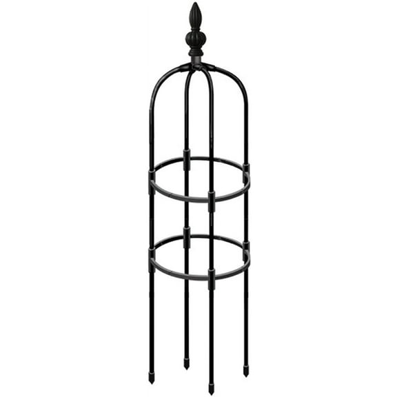 Tower Obelisk Garden Trellis, 3ft Tall Metal Obelisk Plant Support Gardening Climbing Frame for Outdoor Indoor Climbing Plants (1 Pack) Black 1.2m / 3.9ft