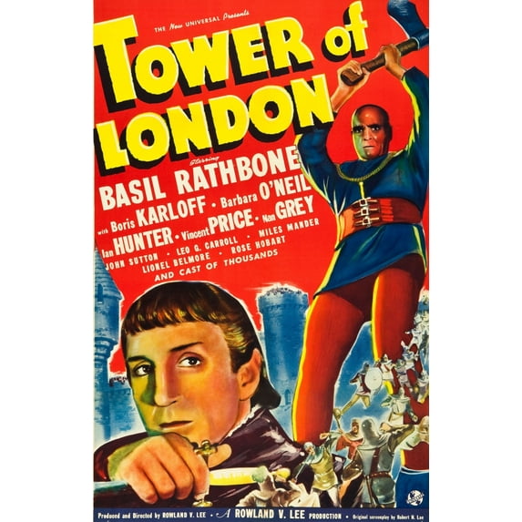 Tower Of London From Left: Basil Rathbone Boris Karloff 1939. Movie Poster Masterprint (11 x 17)