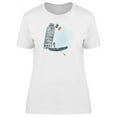 thumbnail image 1 of Tower Of Pisa With Italy Flag Tee Women's -Image by Shutterstock, 1 of 2