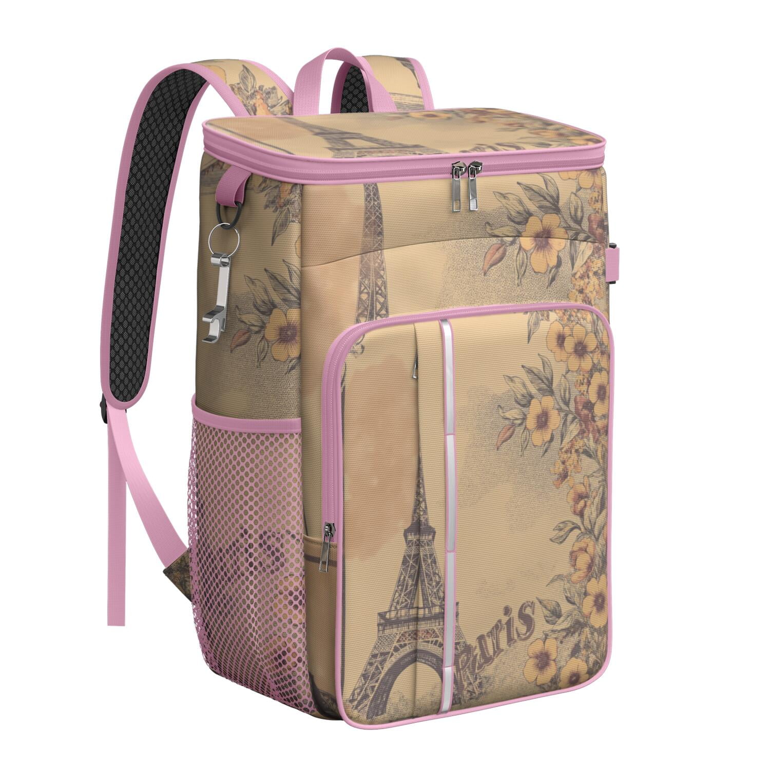 Tower Pink Cooler Backpack Insulated Waterproof Leak Proof Insulated Cooler Backpack Lightweight Lunch Picnic Camping Backpack Cooler for Office Workers Outdoor Enthusiasts