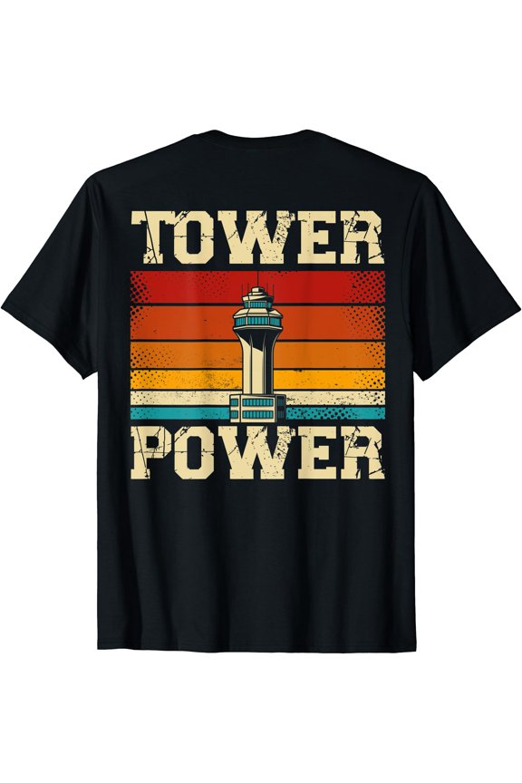 Tower Power Backprint Air Traffic Controller T-Shirt, Unisex T-Shirt