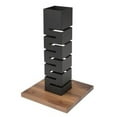 Tower Riser - Black Matte with Walnut Base - Walmart.com