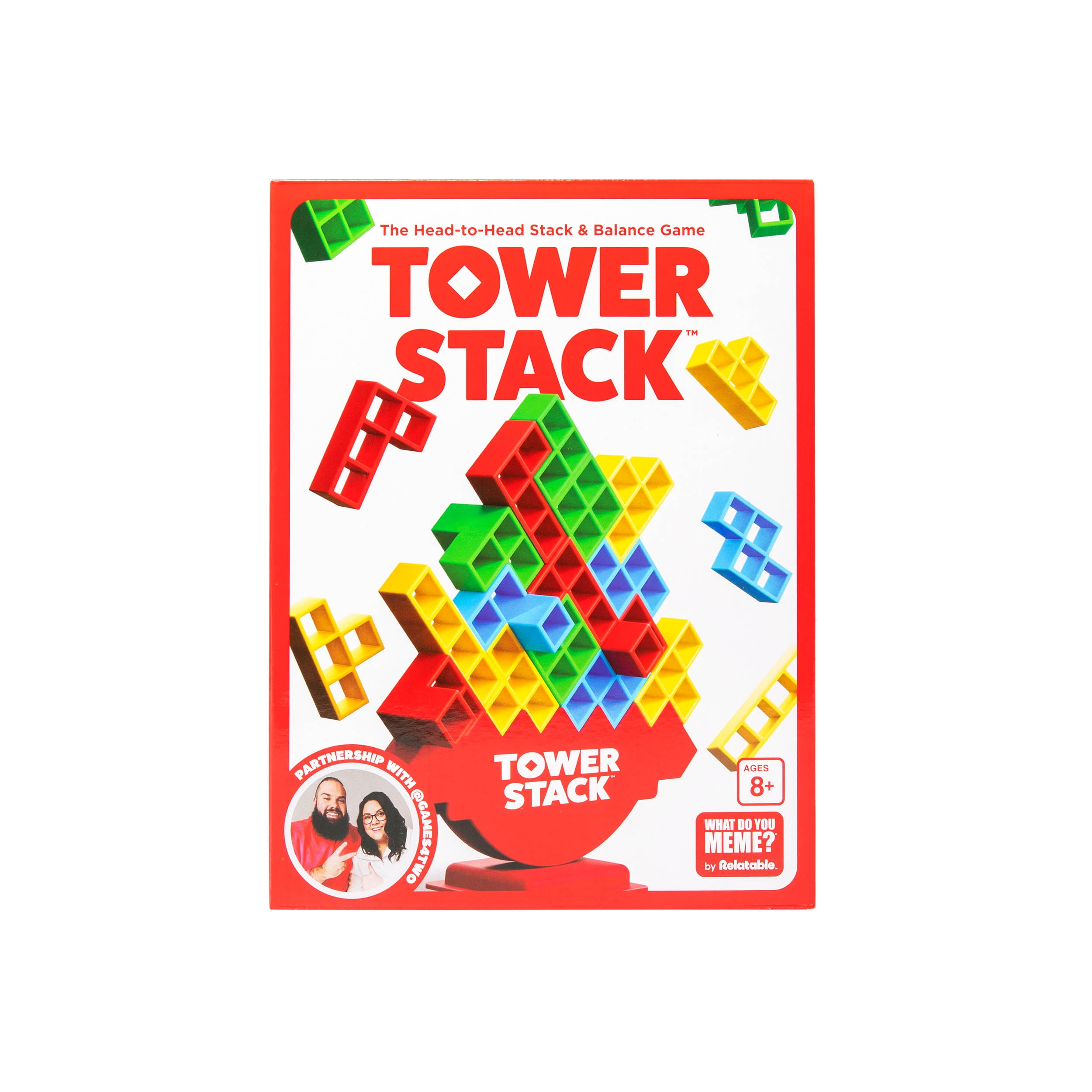 Tower Stack — The Balance Stacking Family Game by Games for Two and What Do You Meme? Ages 8+