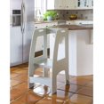 Tower Step-Up - Gray ' Wooden Adjustable Counter Height Step Stool with ...