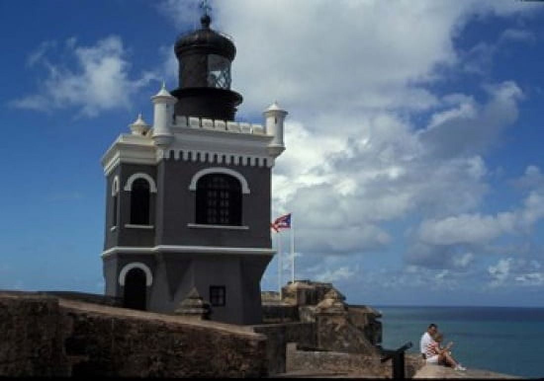 Tower at El Morro Fortress Old San Juan Puerto Rico Canvas Art - David Herbig DanitaDelimont (26 x 19)