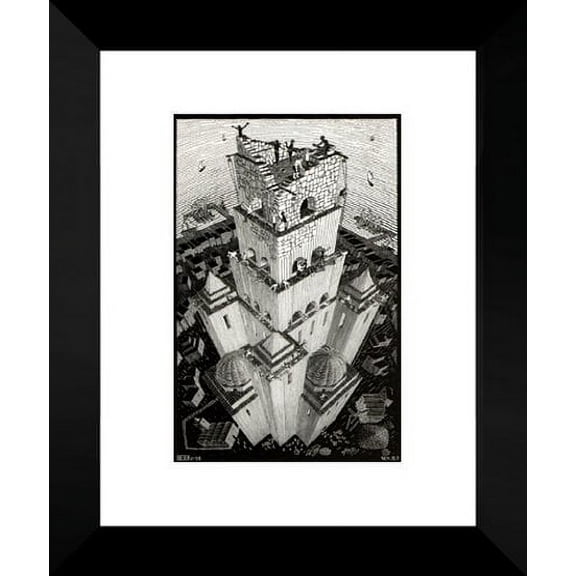 Tower of Babel 20x24 Framed Art Print by M.C. Escher