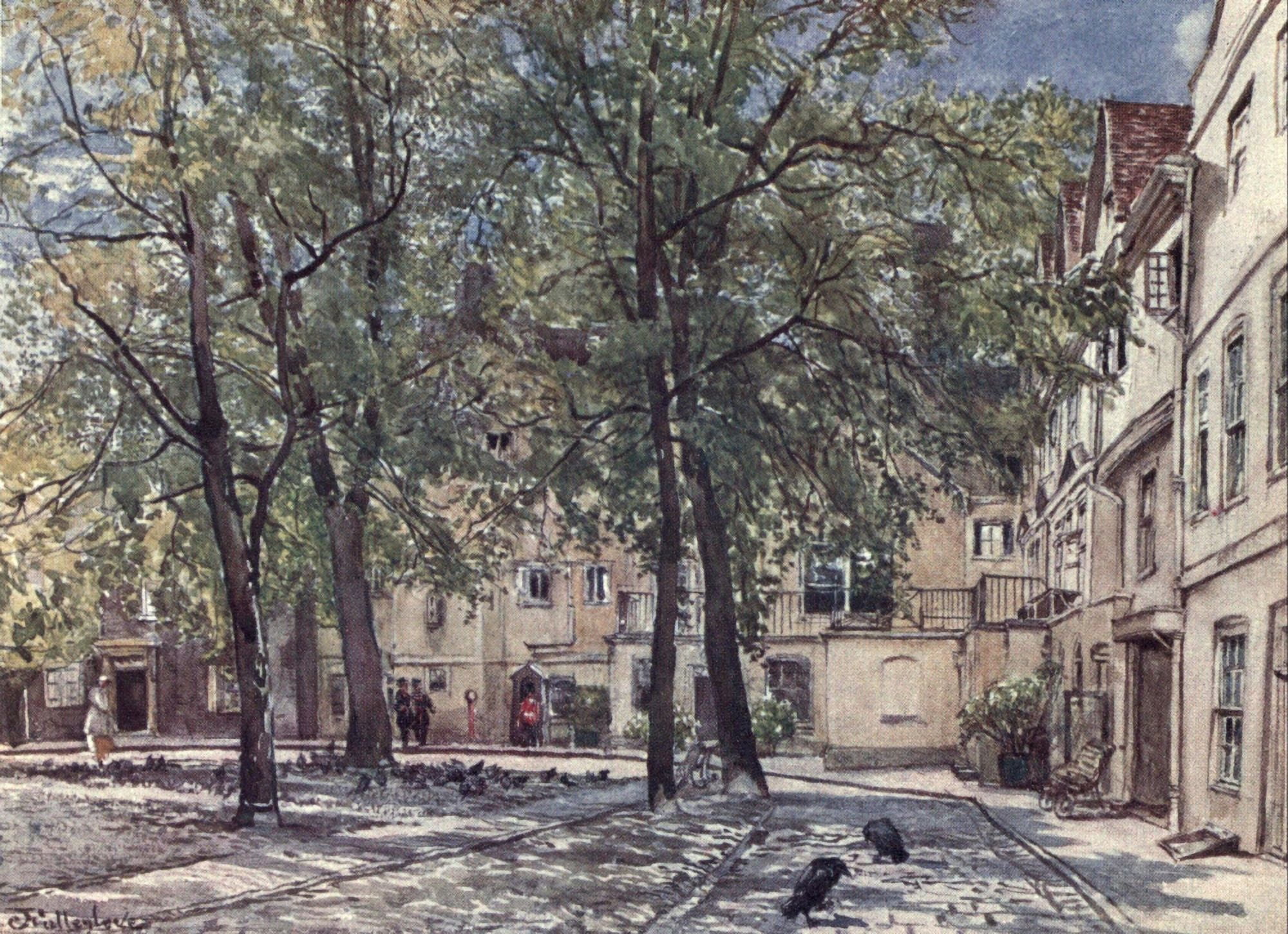 Tower of London 1908 Kings House Canvas Art - John Fulleylove (18 x 24)