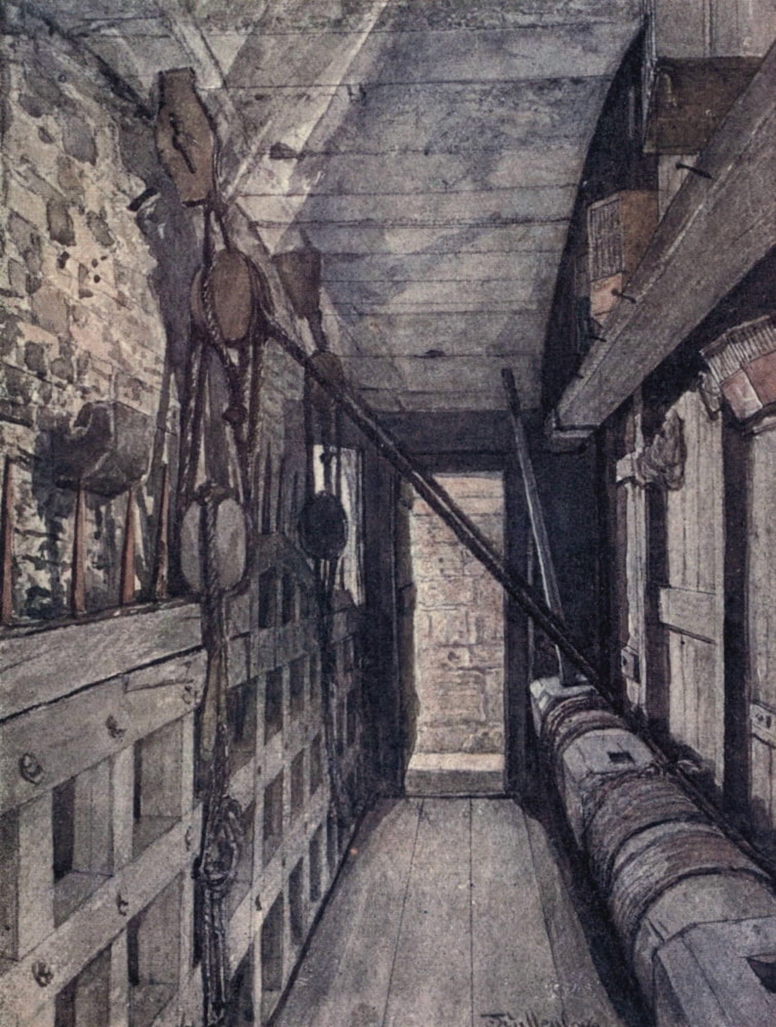 Tower of London 1908 Portcullis in Bloody Tower Canvas Art - John Fulleylove (18 x 24)