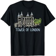Tower of London Unique Hand Drawn Art T-Shirt
